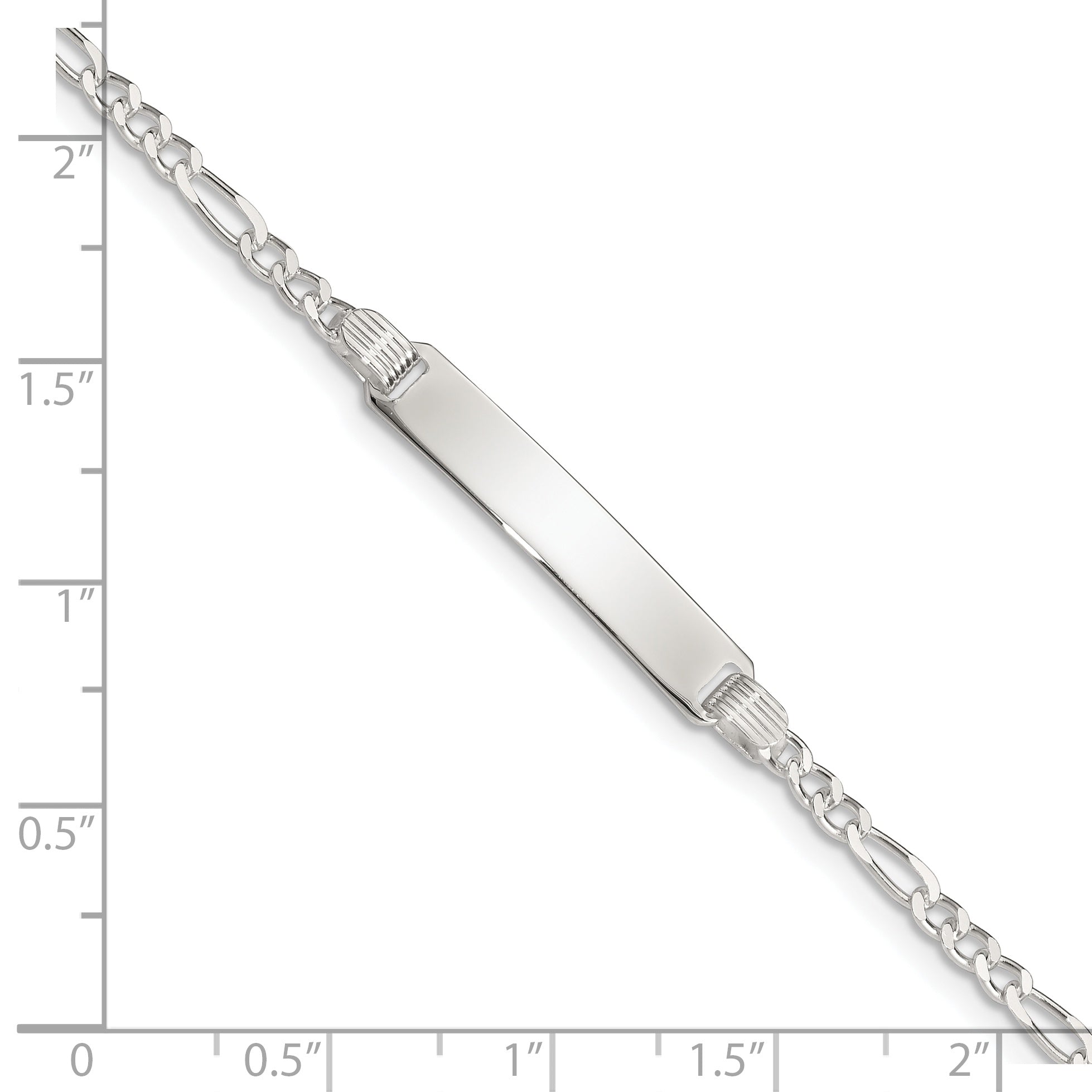Sterling Silver Figaro Chain Bracelet 3mm