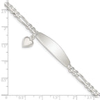 Sterling Silver Figaro ID Bracelet 4.5mm