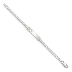 Sterling Silver Baby ID with Cut-out Heart Bracelet