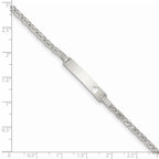 Sterling Silver Baby ID with Cut-out Heart Bracelet