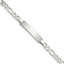 Sterling Silver Engraveable Childrens ID on Figaro Link Bracelet