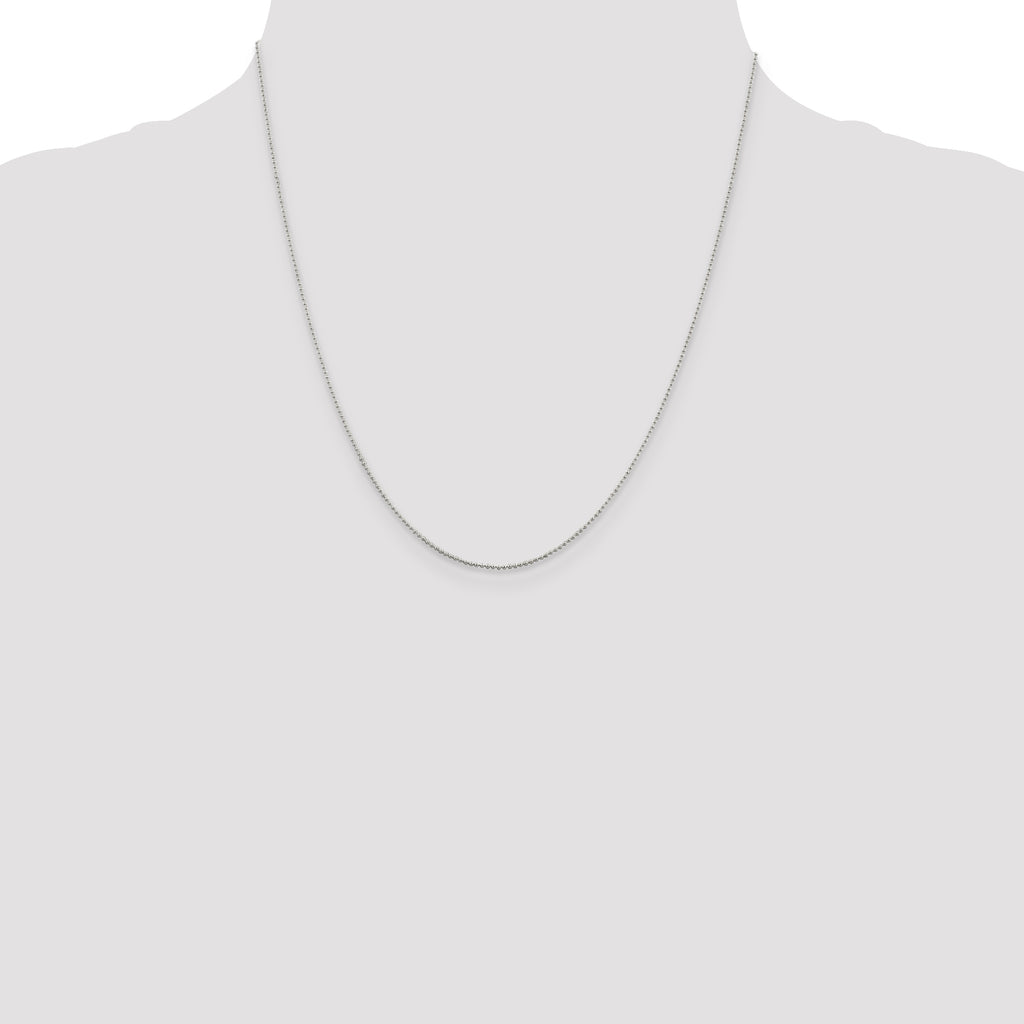 Sterling Silver 1mm Beaded Chain