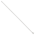 Sterling Silver 1mm Beaded Chain Anklet