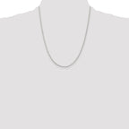 Sterling Silver 2mm Beaded Chain With Extension ext.
