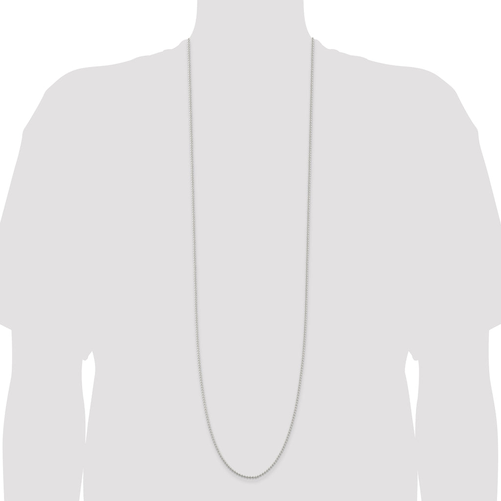 Sterling Silver 2mm Beaded Chain