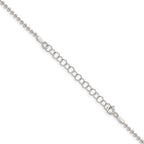 Sterling Silver 2mm Beaded Chain With Extension ext.