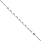 Sterling Silver 2mm Beaded Chain With Extension ext.
