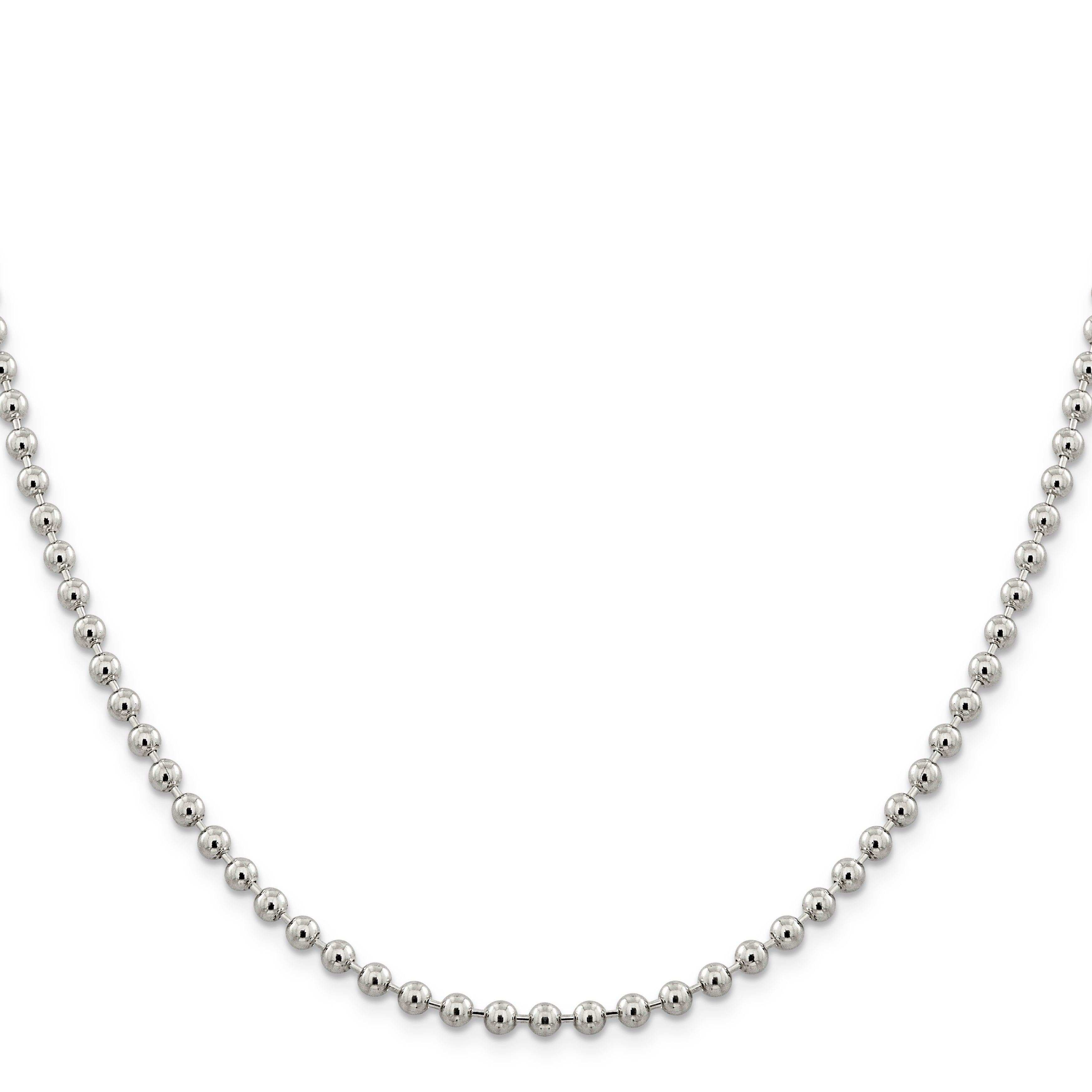 Sterling Silver 4mm Beaded Chain Secondary image