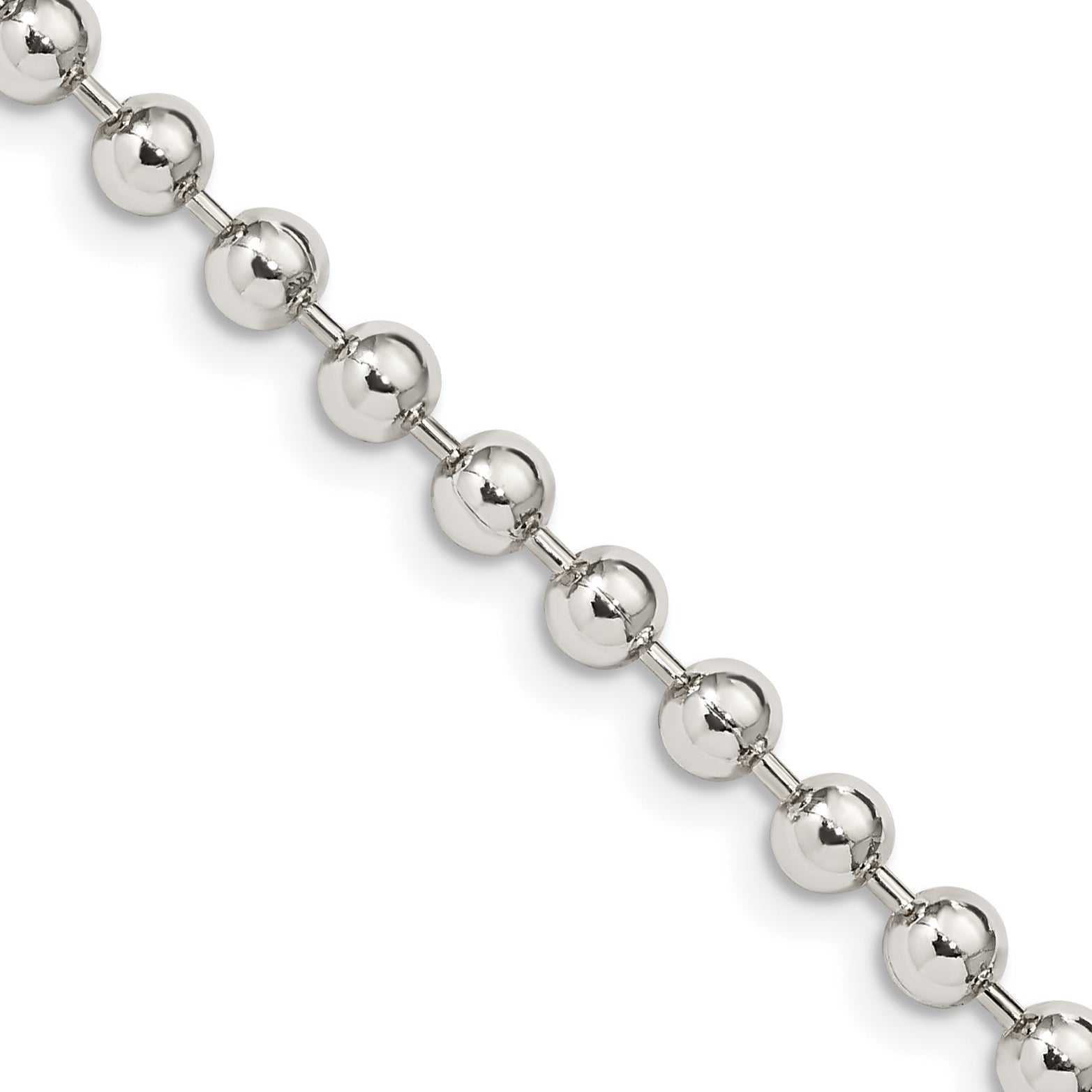 Sterling Silver 4mm Beaded Chain Main image