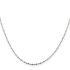 Sterling Silver 1.5mm Fancy Beaded Chain With Extension ext.