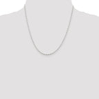 Sterling Silver 1.5mm Fancy Beaded Chain Anklet