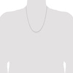 Sterling Silver 1.5mm Fancy Beaded Chain With Extension ext.