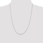 Sterling Silver 1.5mm Fancy Beaded Chain Anklet
