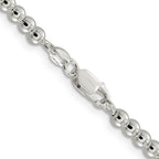 Sterling Silver 4mm Beads on Box Chain