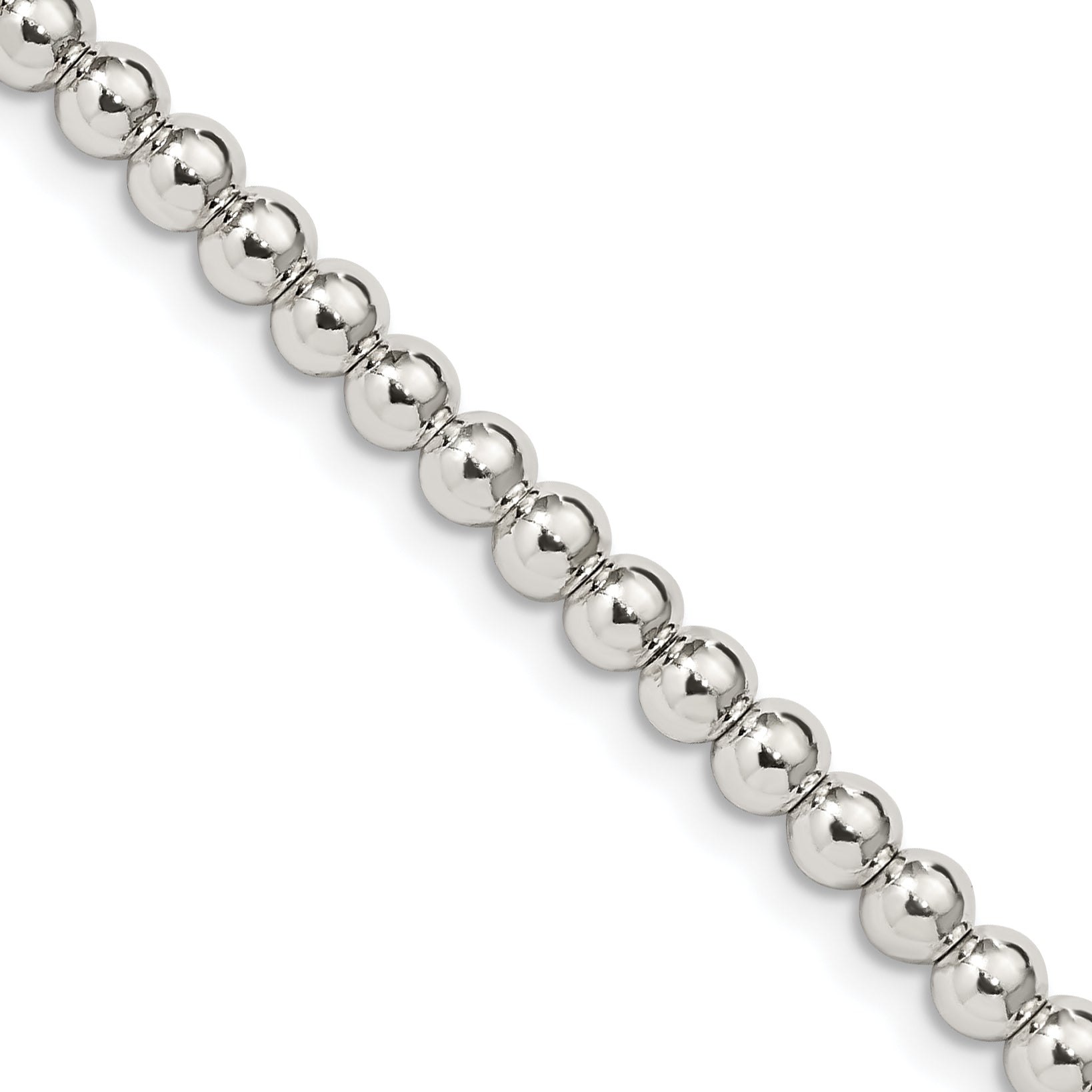 Sterling Silver 4mm Beads on Box Chain Main image