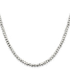 Sterling Silver 5mm Beads on Box Chain