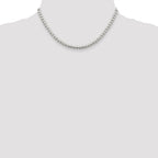 Sterling Silver 5mm Beads on Box Chain