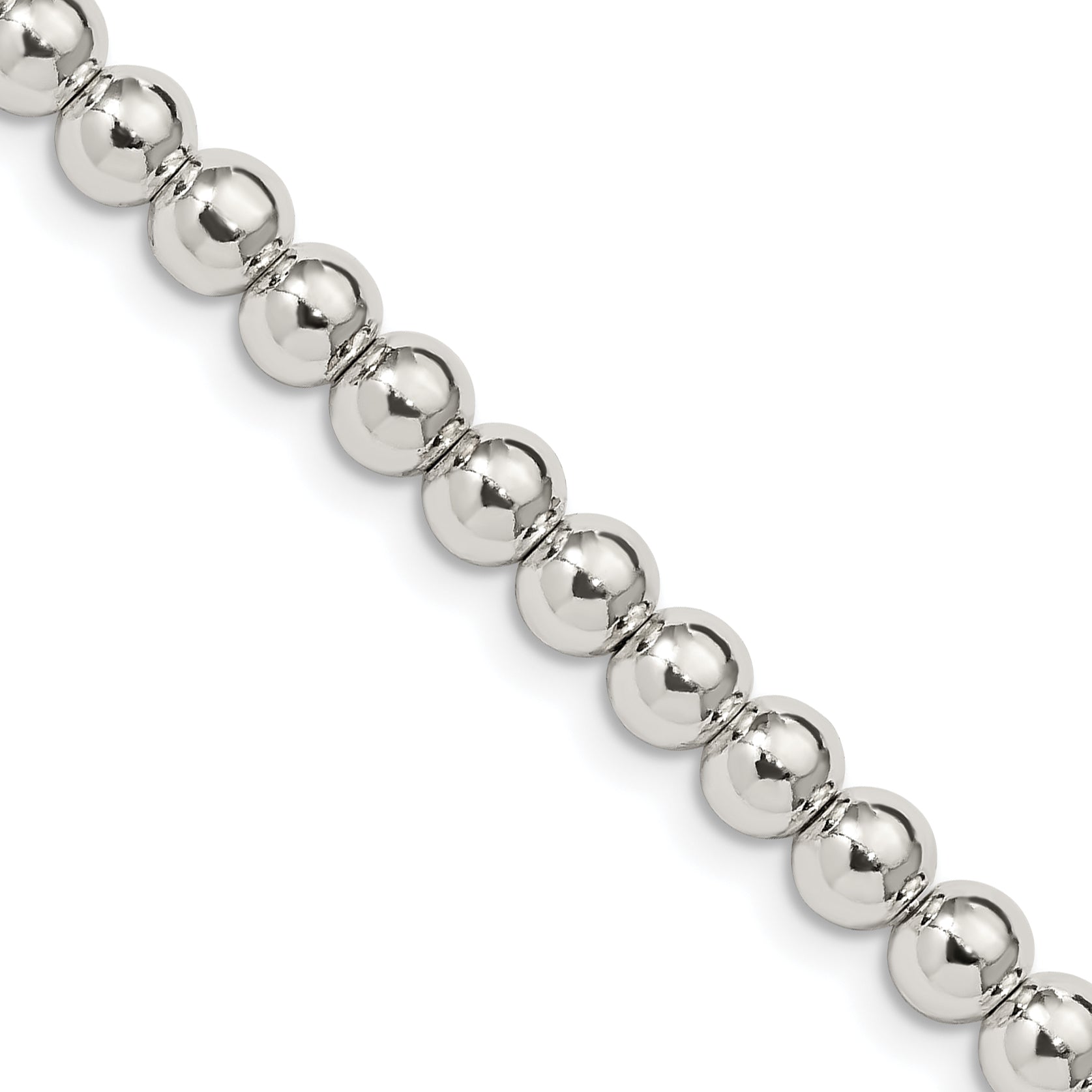 Sterling Silver 5mm Beads on Box Chain Main image