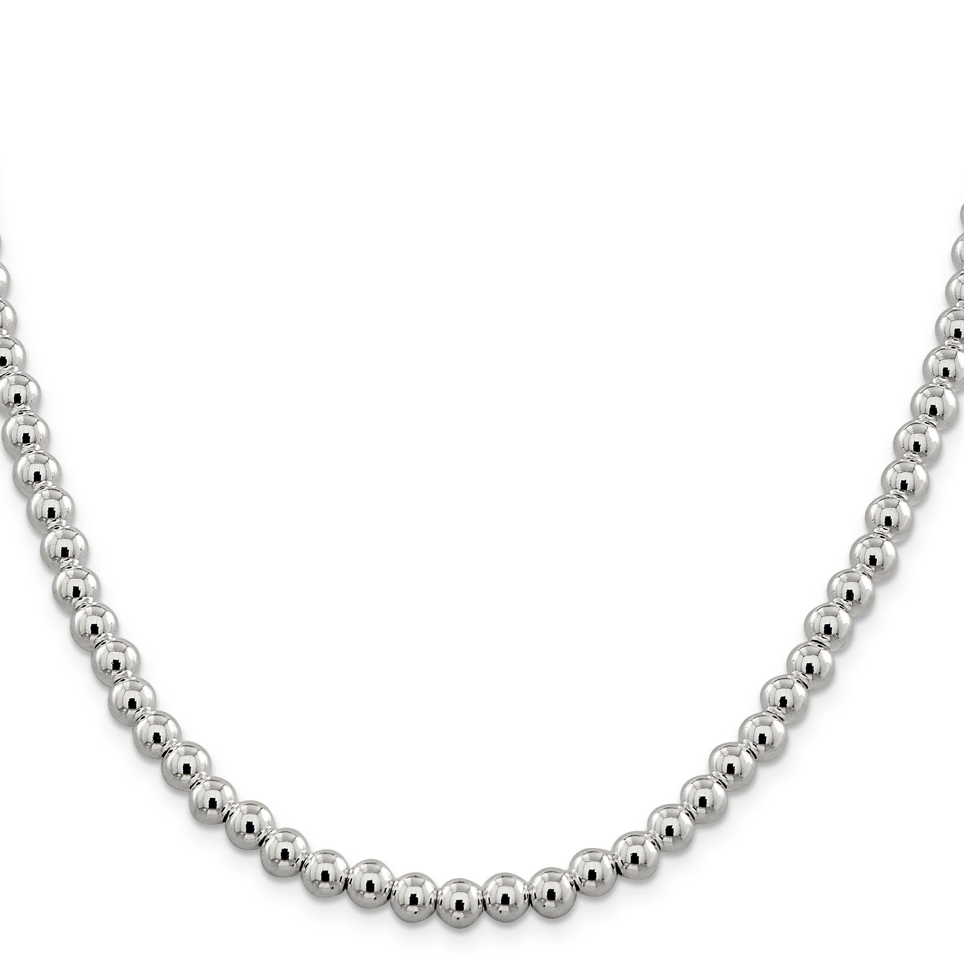 Sterling Silver 6.1mm Beads on Box Chain Secondary image