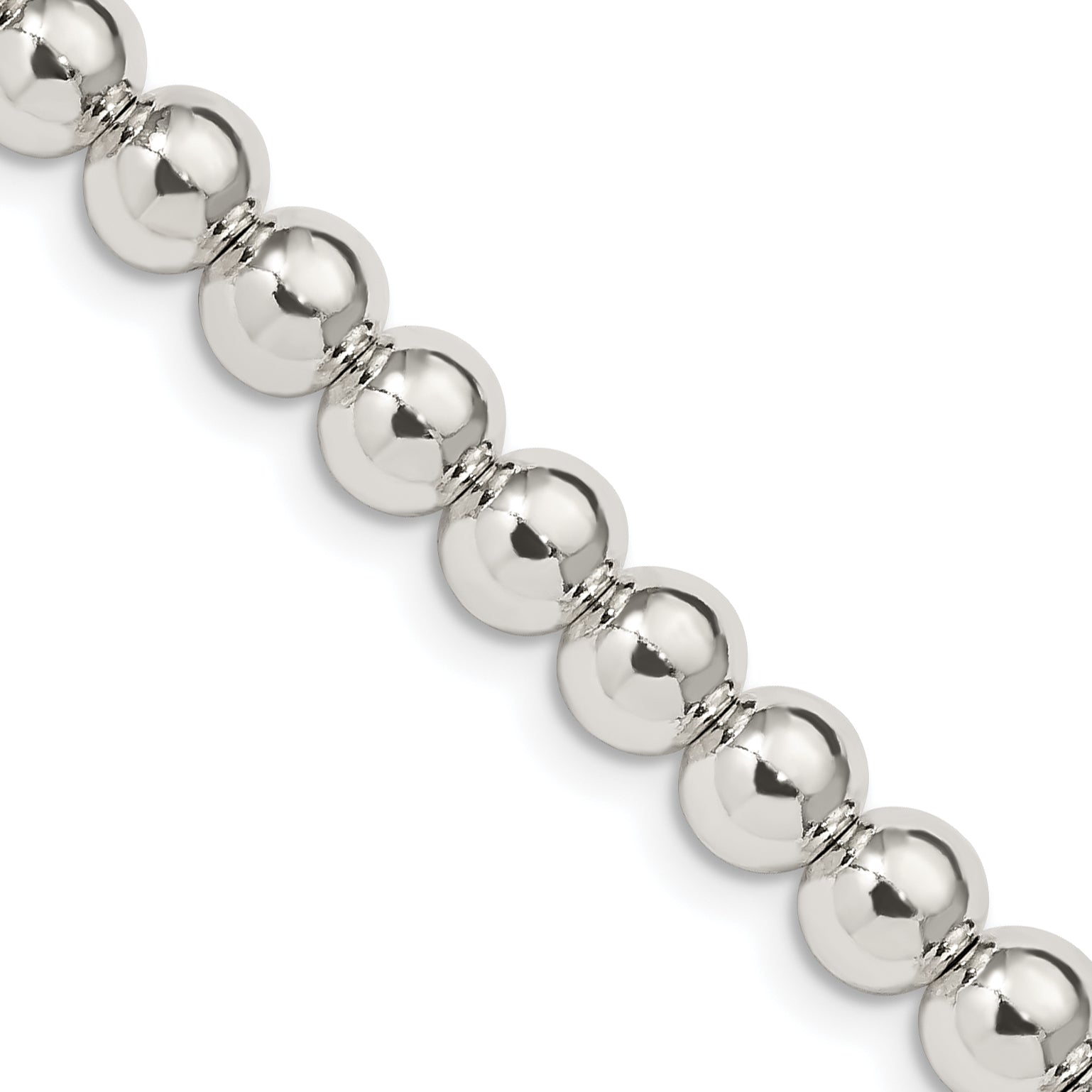 Sterling Silver 6.1mm Beads on Box Chain Main image