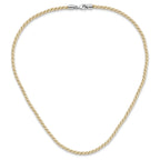 Sterling Silver Rhodium-plated 18inch Cream Satin Cord Necklace