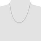 Sterling Silver 1.5mm Beaded Chain Anklet