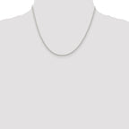 Sterling Silver 2.35mm Beaded Chain With Extension ext.