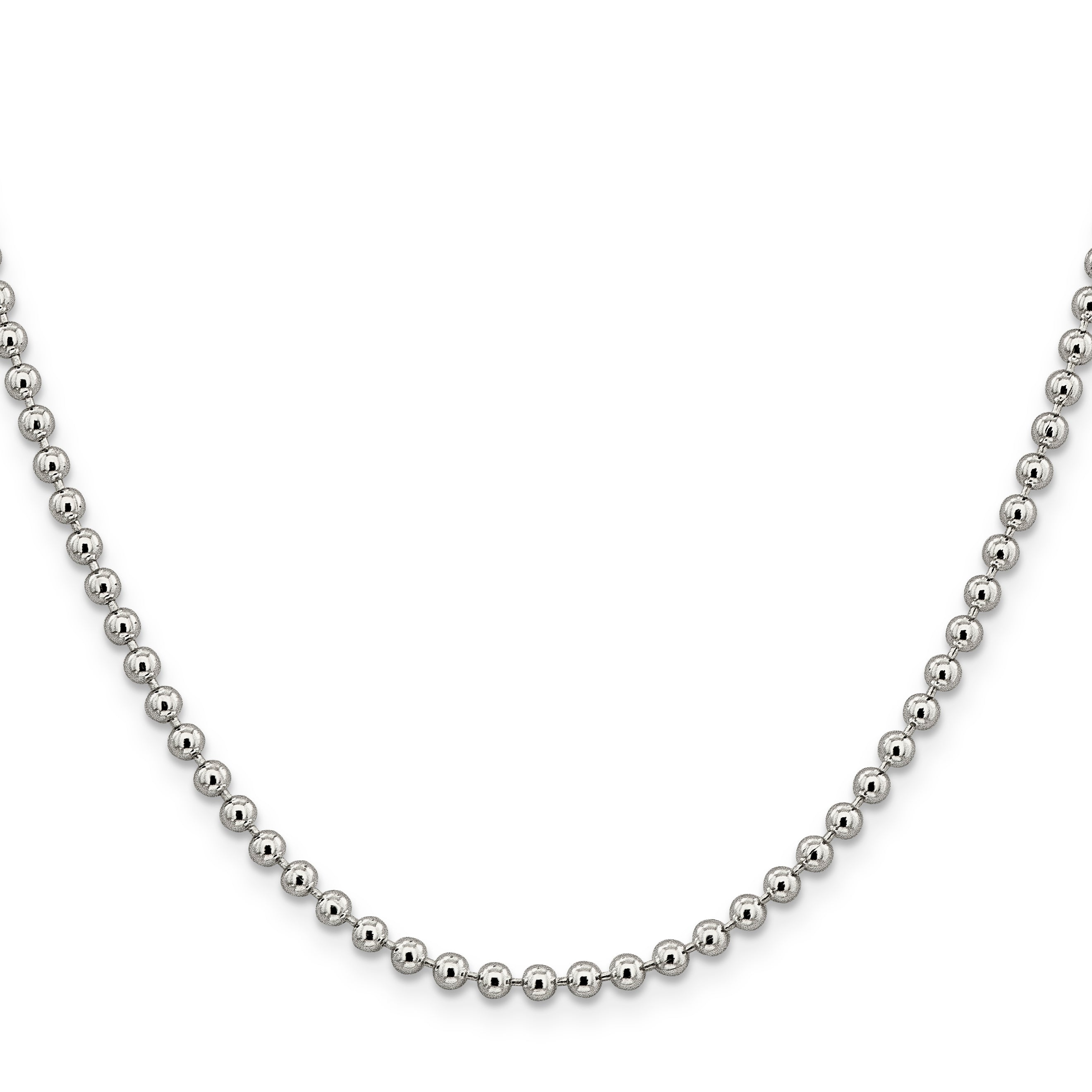 Sterling Silver 3mm Beaded Chain Secondary image