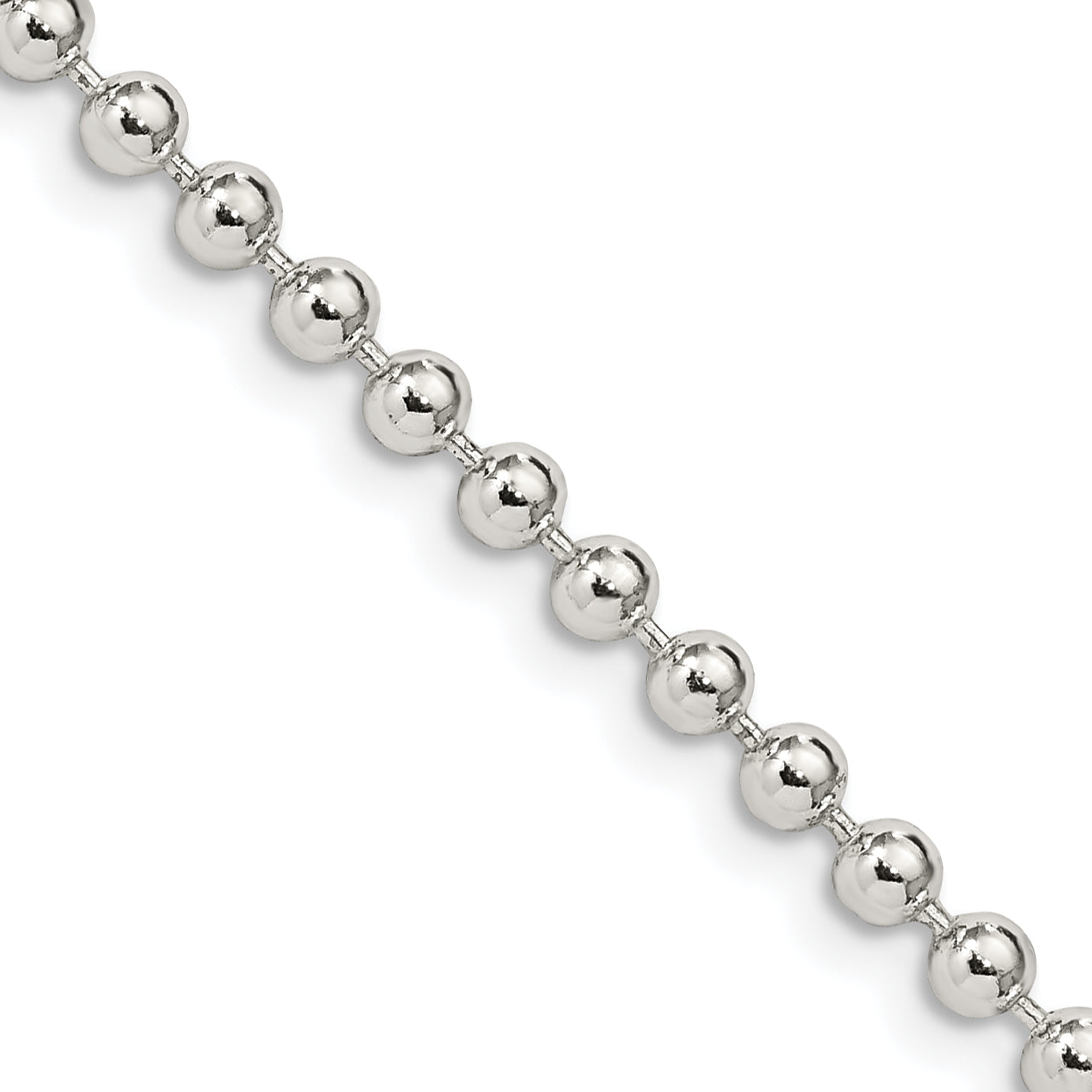 Sterling Silver 3mm Beaded Chain Main image