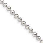 Sterling Silver 3mm Beaded Chain