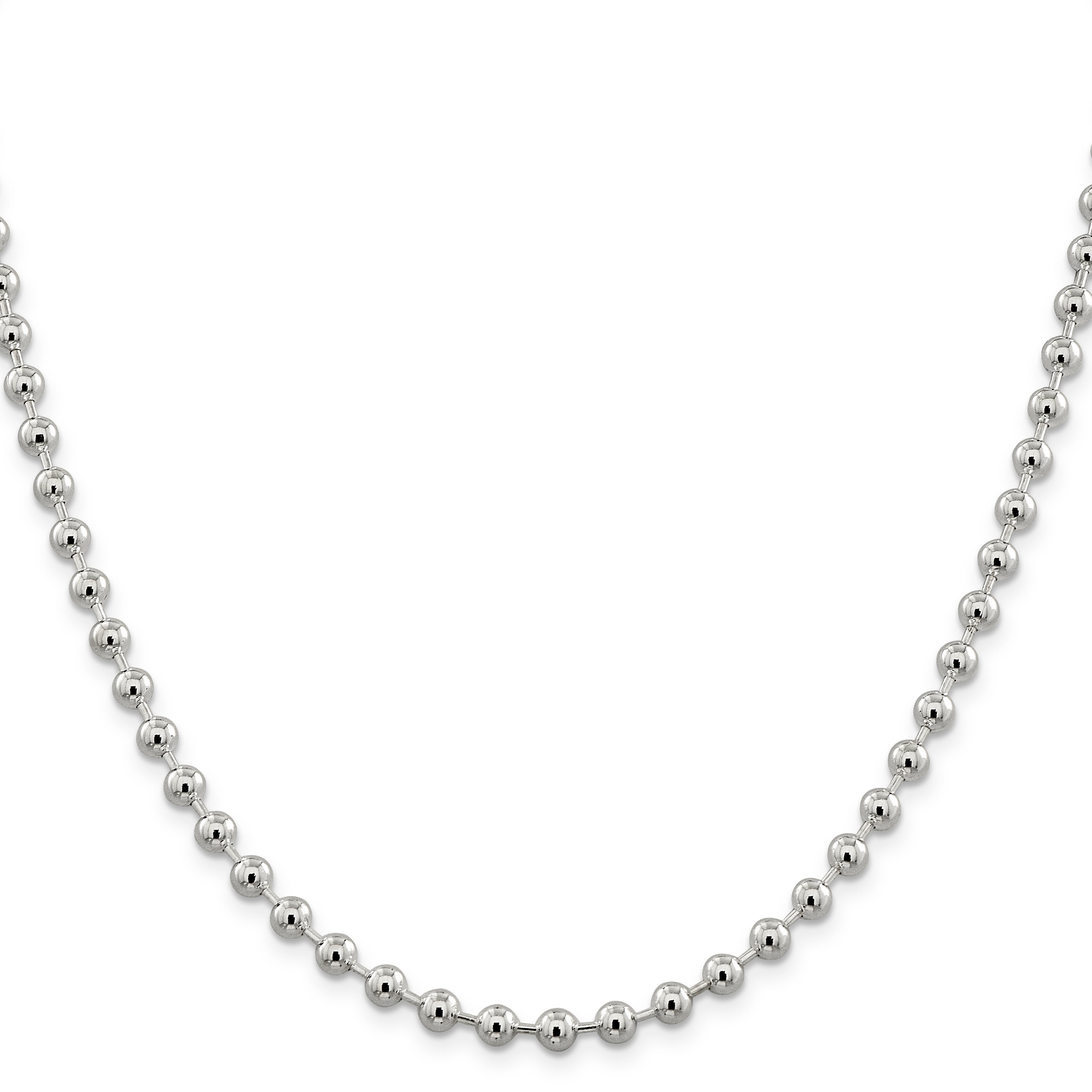 Sterling Silver 5mm Beaded Chain Secondary image