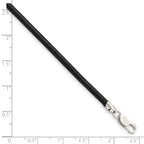 Sterling Silver 20inch 3mm Black Leather Cord Necklace