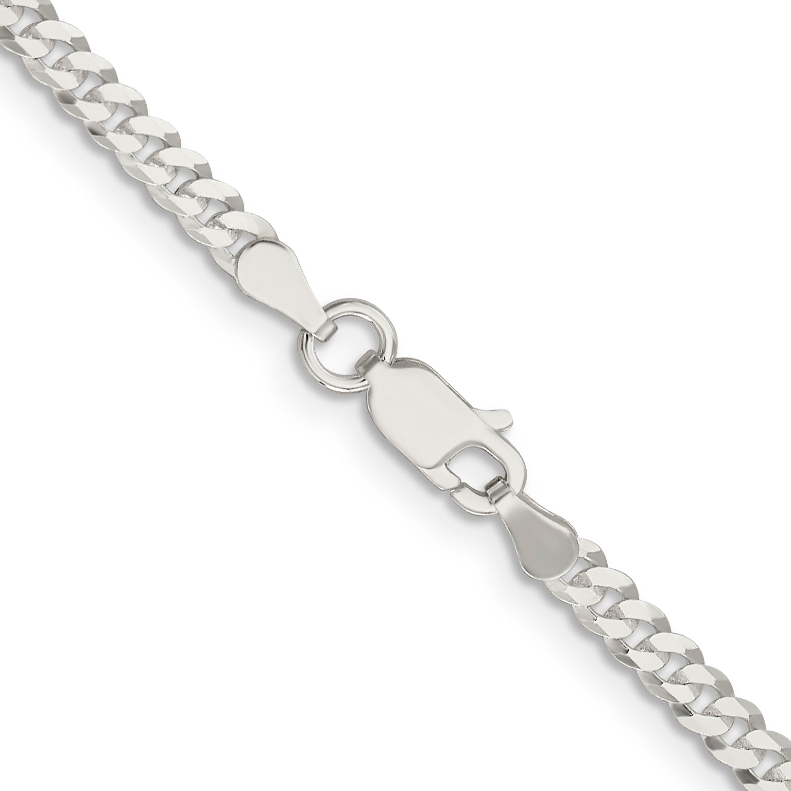 Sterling Silver 3.15mm Flat Curb Chain