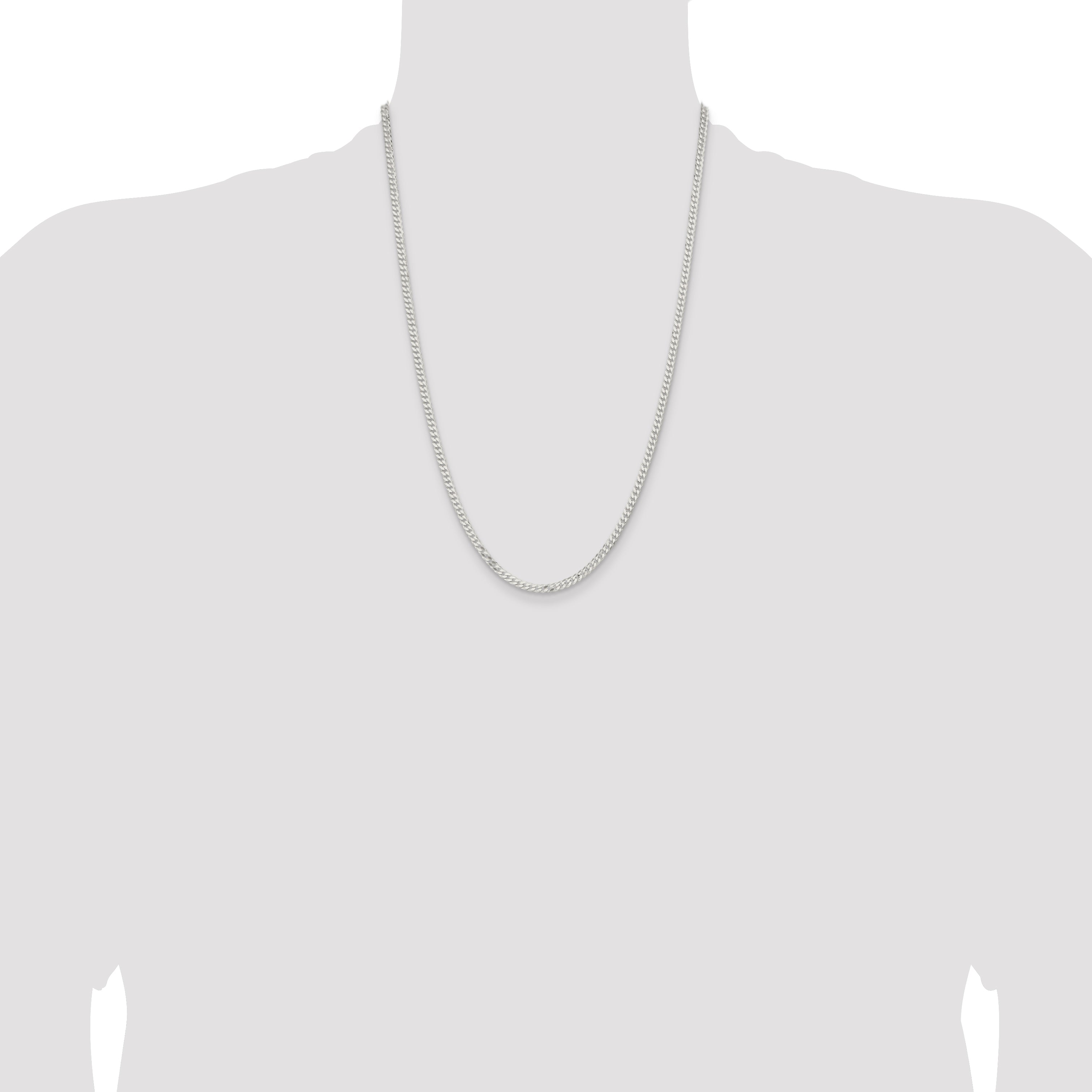 Sterling Silver 3.15mm Flat Curb Chain