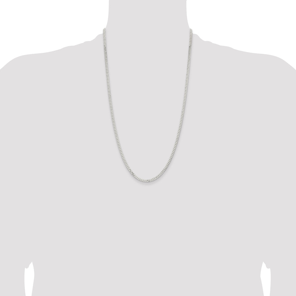 Sterling Silver 3.15mm Flat Curb Chain