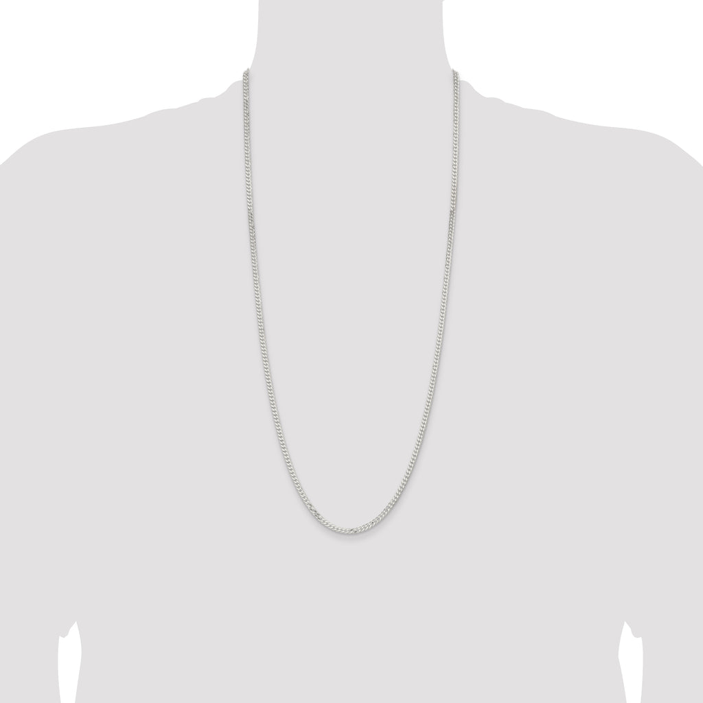 Sterling Silver Curb Chain Necklace 3.15mm
