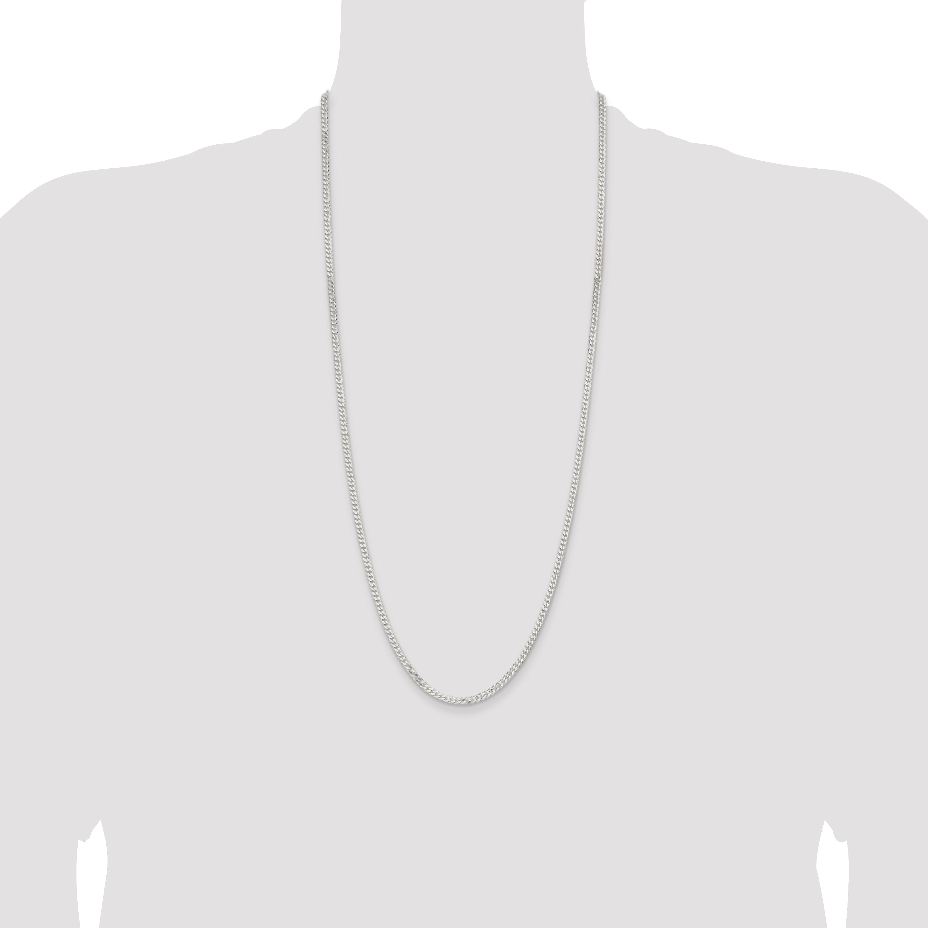 Sterling Silver Curb Chain Necklace 3.15mm