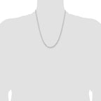 Sterling Silver Rhodium-plated 3.15mm Flat Curb Chain