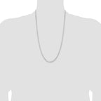 Sterling Silver Rhodium-plated 3.15mm Flat Curb Chain