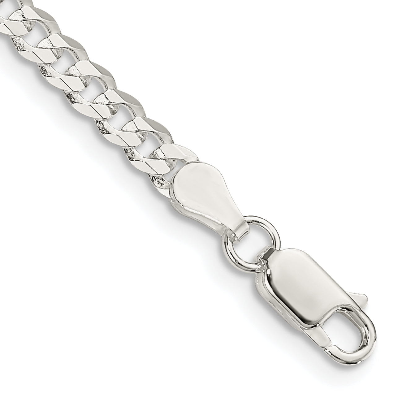 Sterling Silver 3.8mm Flat Curb Chain Main image