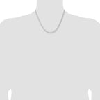 Sterling Silver Rhodium-plated 3.8mm Flat Curb Chain
