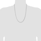 Sterling Silver Rhodium-plated 3.8mm Flat Curb Chain
