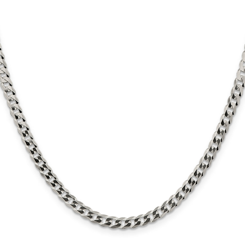 Sterling Silver 4.7mm Flat Curb Chain