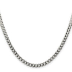 Flat Curb Chain in Sterling Silver, 4.7mm - Sophia Jewelers