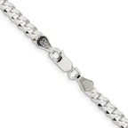Sterling Silver 4.7mm Flat Curb Chain