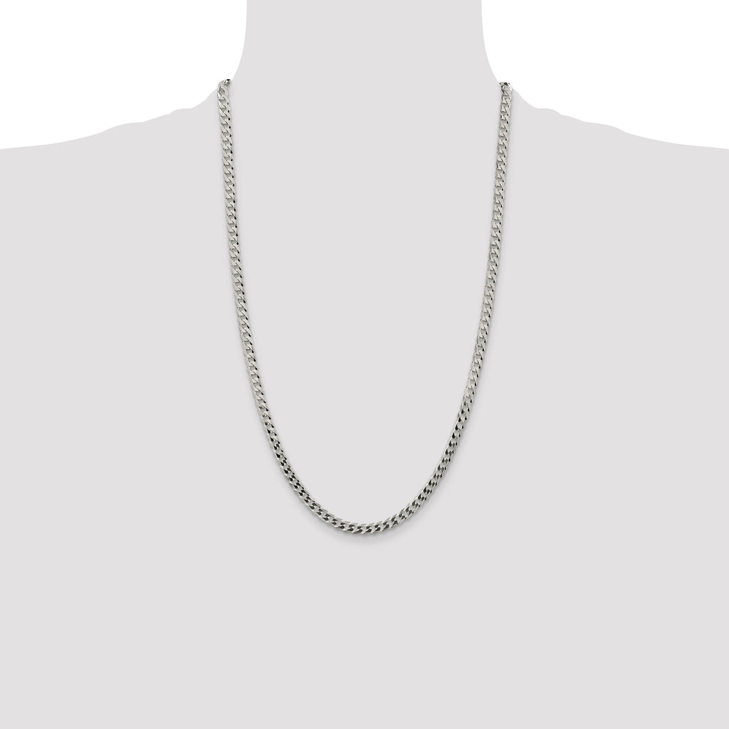 Sterling Silver 4.7mm Flat Curb Chain