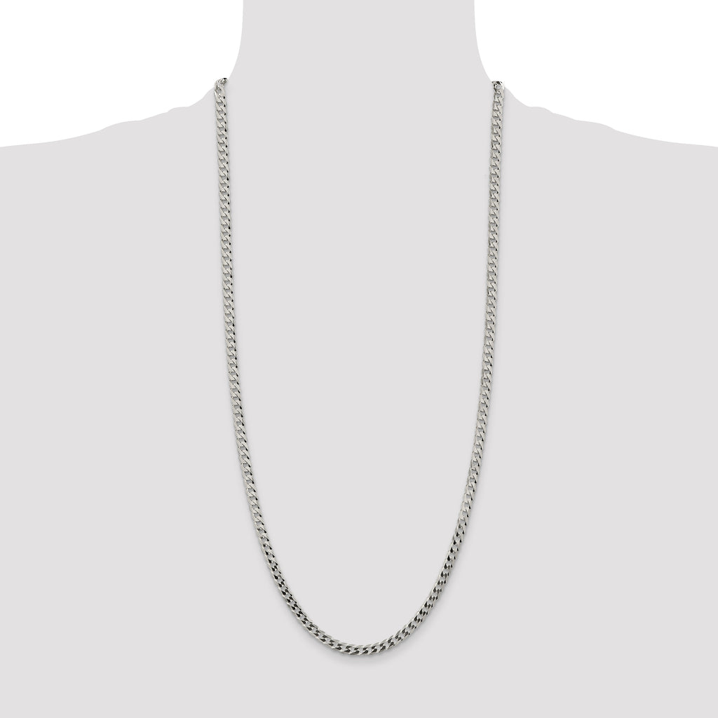 Sterling Silver 4.7mm Flat Curb Chain