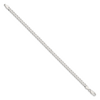 Flat Curb Chain in Sterling Silver, 4.7mm - Sophia Jewelers