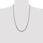 Sterling Silver Rhodium-plated 4.7mm Flat Curb Chain