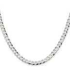 Sterling Silver 5.75mm Flat Curb Chain